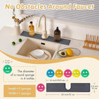 20 Inch Small Faucet Mat for Kitchen Island Sink, Instant Dry Sink Protector - Image 3