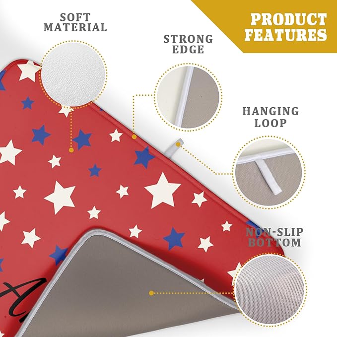 Red Stars America 4th of July Dish Drying Pad 18 x 24 Inch - Image 4
