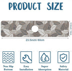 Embossed Leaf Texture Sink Faucet Absorbing Mat Grey Leaf Super Absorbent Fast - Image 2