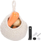 uxcell Hanging Fruit Baskets for Kitchen, Hand-Woven Wall Hanging Storage Jute by uxcell