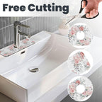 Peony Peonies Pink Flowers Leaves Watercolor Floral Kitchen Sink Splash Guard - Image 3