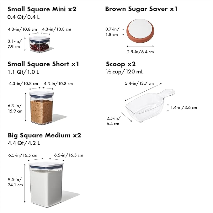 OXO Good Grips 8-Piece Baking Essentials POP Storage Container Set - Image 2