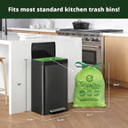 Simply Bio 13 Gallon Compostable Trash Bags Liners Drawstring, Heavy Duty Extra - Image 2