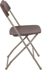 Flash Furniture Hercules Series Plastic Folding Chair Brown - 10 Pack 650LB Weight Capacity Comfortable Event Chair-Lightweight Folding Chair - Image 12