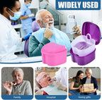 2 Pack Denture Bath Case Cup Box Holder Storage Container - Image 6