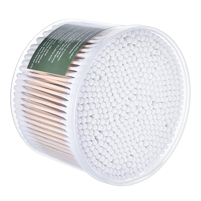MONCOM Cotton Swabs 500 Count Double Round Thick Tips | Biodegradable - Image 2