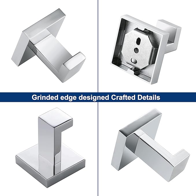 Towel Hooks for Bathrooms, Chrome Polished Towel Hook for Kitchen Bathroom - Image 6