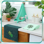 3 Pack Tropical Palm Leaves Hand Towels - Image 5