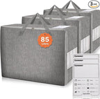 3 Pack 85L Comforter Storage Bags, Extra Large Bedding Storage Bags by Karceyworth
