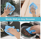 HOMEXCEL Blue Microfiber Cleaning Cloth, 5 Pack Cleaning Towels - Image 6