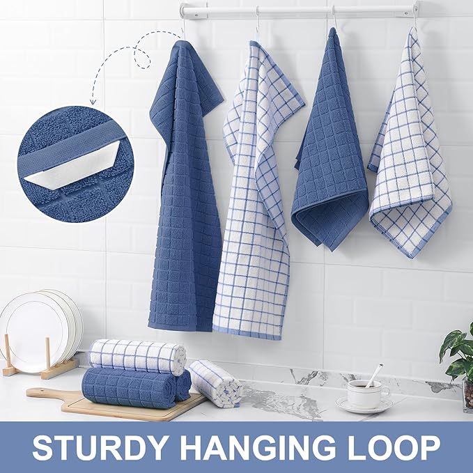 Homaxy Premium Cotton Kitchen Towels 16"x 28", Large Natural Ring Spun 390 GSM - Image 6