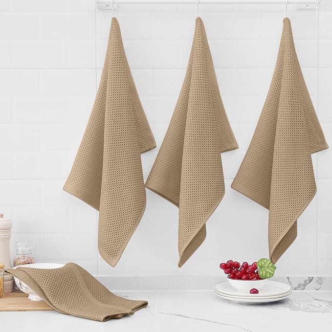 Homaxy 100% Cotton Waffle Weave Kitchen Dish Towels, Ultra Soft Absorbent Quick - Image 6
