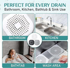 Silicone Square Drain Hair Catcher – 4-in-1 Set Shower Drain Strainer Covers - Image 6