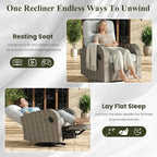 LayinSun Oversized Wicker Outdoor Swivel Glider Recliner with Adjustable Backrest & Footrest, Patio Reclining Lounge Chair - Image 5