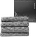 Luxury Silver-Infused Gray Washcloths 4-Pack, 12.9"x12.9" by KohdaLiving