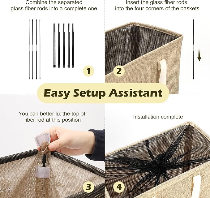 Odonata Slim Laundry Hamper Handles Collapsible Laundry Basket Thin Dirty - Image 3