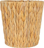 Household Essentials Handwoven Round Water Hyacinth Waste Basket - Image 5