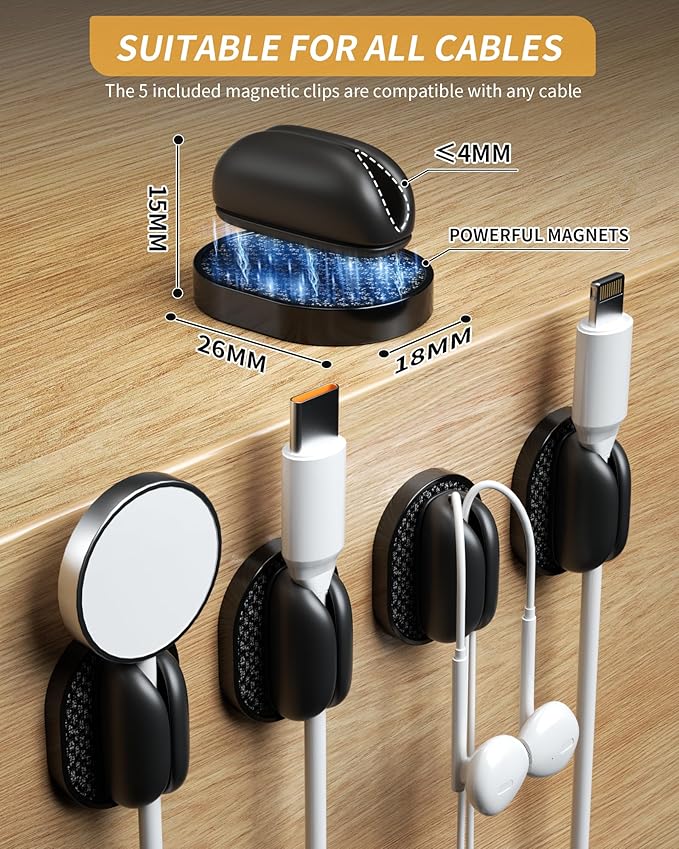 6 Pack Puretor Cord Organizer Holders - Image 2