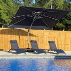 PURPLE LEAF 9' X 12' Patio Umbrella Outdoor Rectangle Umbrella Large Cantilever Umbrella Windproof Offset Heavy Duty Sun for Garden Deck Pool Patio, Grey - Image 2