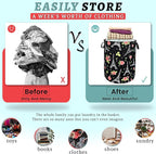 Retro Eiffel Tower Laundry Hamper Rose Flower Colorful Laundry Basket - Image 3