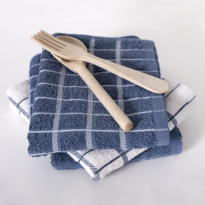 Ritz Premium 100% Cotton Terry Check Kitchen Dish Towels - Image 6