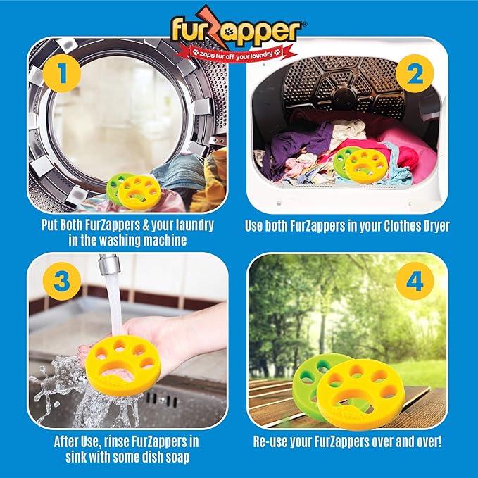 FurZapper Pet Hair Remover for Laundry, 2 Pack - Image 6