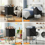 Laundry Basket with Wheels:88L Rolling Laundry Cart Foldable Metal Frame Dirty - Image 7