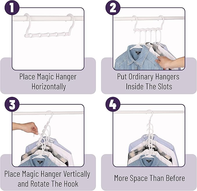 Mr. Pen- Space Saving Hangers for Clothes, Plastic Multi Clothes Hangers Space - Image 5