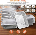Aluminum Pans with Clear Lids 9x13-10 Pack Aluminum Foil Pans, Heavy Duty - Image 7