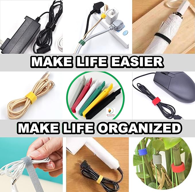 150 Reusable Cable Ties, Strong Adhesion Nylon Cord Ties - Image 7