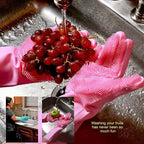 Magic Dishwashing Cleaning Sponge Gloves Reusable Silicone Brush Scrubber Gloves - Image 6