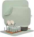 2 Packs Dish Drying Mats for Kitchen Counter, Drying Matt Kitchen Counter by FullBeDare