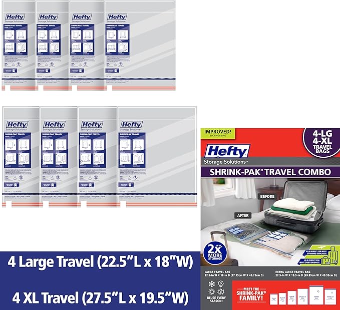 Hefty Shrink-Pak Travel Storage Bags – - Image 7