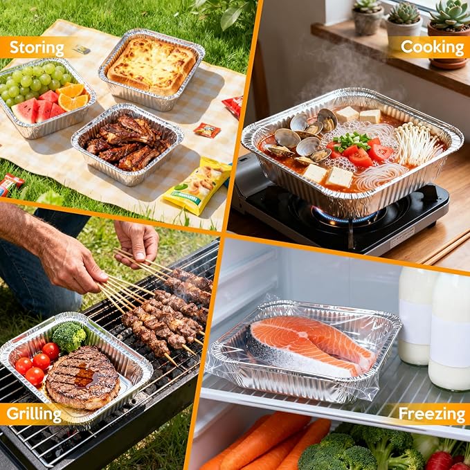 8"x8" Aluminum Foil Pans Disposable - Image 4