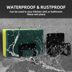2Pcs Sponge Holder for Kitchen Sink, Premium SUS304 Stainless Steel Waterproof - Image 3
