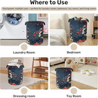Japanese Cherry Blossom Laundry Basket, Space Saving Foldable Design - Image 4
