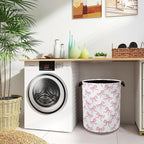 Cute Pink Bow Laundry Basket, Foldable Oxford Cloth Tote Bag Laundry Hamper - Image 8