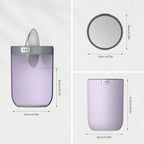 EKO Mini Desk Trash Can with Swing-Top Lid 0.4 Gallon Small Table Round - Image 2