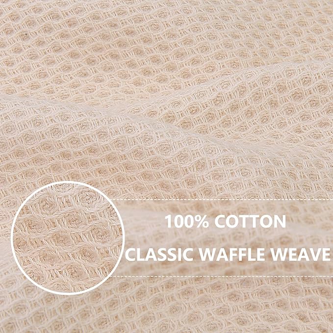Homaxy 100% Cotton Waffle Weave Kitchen Dish Towels, Ultra Soft Absorbent Quick - Image 2
