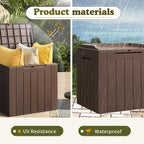 Devoko 31 Gallon Waterproof Outdoor Storage Box Resin Deck Box Lockable and UV Resistant for Patio Furniture,Garden Tools (Brown) - Image 4