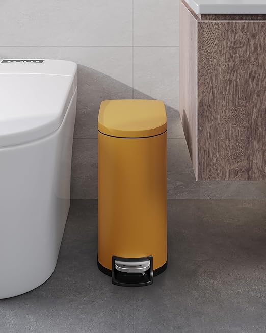 Garvee 2.6 gal / 10 L Metal Bathroom Trash Can - Image 6