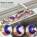 Bimkole 2 PCS Faucet Absorbent Mat, Kitchen Faucet Sink Splash Guard Wraparound - Image 5