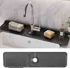 WAFT YEARN 24X5 Inch Silicone Durable Faucet Mat Kitchen Sink Splash Guard by WAFTYEARN