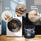 Highland Cow Laundry Basket Animal Foldable Oxford Cloth Funny Tote Bag Laundry - Image 4