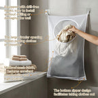 Hanging Laundry Hamper Bag, 30x20 Inch Foldable Wall Hanging Laundry Bag - Image 3