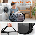 Foldable Laundry Baskets, Collapsible Mesh Laundry Hamper, Durable Pop Up - Image 5