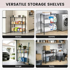 Xcity Storage Shelves, 3 Tier Heavy Duty Metal Shelving Unit, 1200 LBS Capacity Adjustable Steel Wire Shelf Organizer for Pantry, Kitchen, Garage, 14" D x 36" W x 36" H, Black - Image 7
