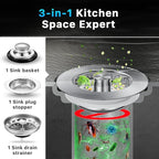 1S-Install Upgraded Kitchen Sink Strainer & Stopper – Pop-Up Fast Drain - Image 3