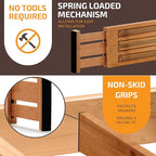 6 Pack Drawer Dividers 6 Inch High, 11”-17" Adjustable Bamboo Organizers Large - Image 4