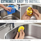 Stainless Steel Smiley Face Sponge Holder, Kitchen Accessories Decor - Image 3